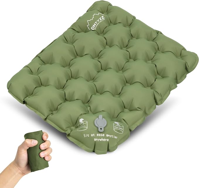 Inflatable Seat Cushion Lightweight Airplane Seat Cushion | Stadium Seat Travel Cushion for Climbing Hiking Office Airplane by OTNYZZ