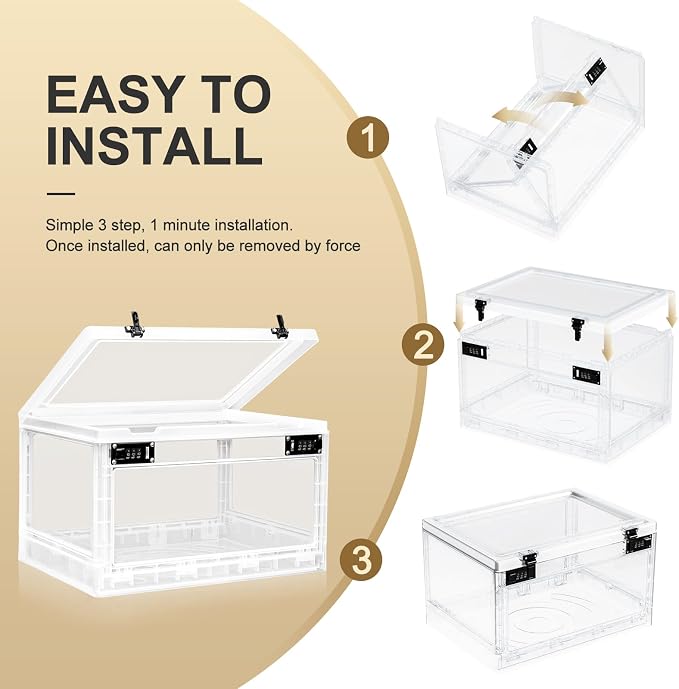 Lalifebuss Large Lock Box for Personal Items, 24 Litre Combination Lockable Storage Box for Office Locker/School/Medicine/Snacks/Phone Jail/Electronic/Home - Image 5