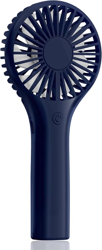 Edvision Portable Mini Fan - Powerful Personal Handheld Fan with 3 Speeds, Cute and Small, USB Rechargeable for Travel/Lash/Makeup/Outdoor/Home,Dark Blue by Edvision