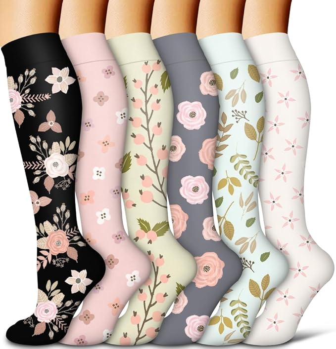 COOLOVER Copper Compression Socks for Women and Men(6 Pairs)-Best Support for Running, Athletic, Travel by COOLOVER