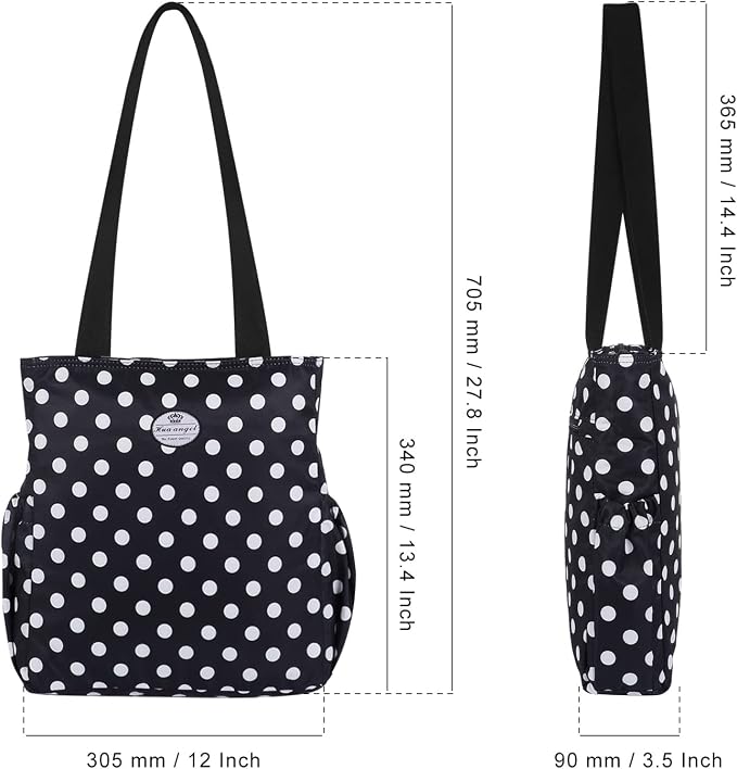 HUA ANGEL Floral Tote Bag - Casual Shoulder Bag Daily Tote Bag with Zipper Gym Travel Shopping Work Handbag for Women - Image 5