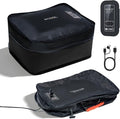 Travel Vacuum Packing Cubes with Built-in Pump, Space Saver (1-Pack) | 23L Small Organizer, Built-in 50kPa Pump, USB-C phone & power bank, 180° Opening, Airtight Zipper, Tearproof Fabric by IKVAOL