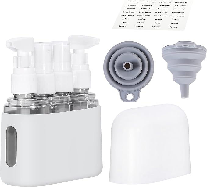 Bpluma Travel Bottles, Leak Proof Containers For Toiletries TSA Approved Airplane Accessories Kits For Liquid With Labels | For Toiletries TSA Approved Airplane Accessories Kits For Liquid With Labels by Bpluma