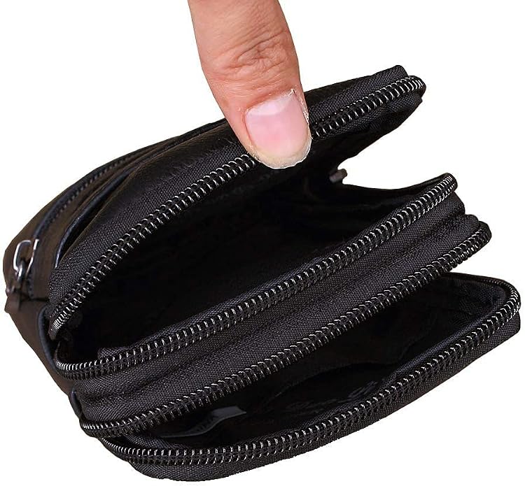Leather Waist Pack Phone Belt Bag for Men Loop Holster Wallet Cellphone Case Pouch Pack Clip Money Purse - Image 2