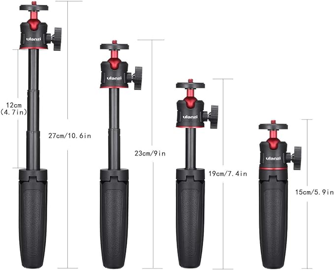 ULANZI MT-08 Mini Extension Pole Tripod for Phone Camera | Extends to 21.3in, Phone Holder Included w Cold Shoe Mount, 2-in-1 Tripod Grip, for iPhone Android Canon Sony - Image 5
