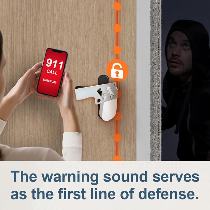 CGPLUS Security Door Stopper Alarm SEDOLI 100DB Siren for Safe Stay, Home, Travel - Image 3
