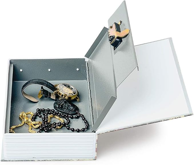 Small Sized Diversion Book Safe Storage Box, Dictionary Secret Hidden Box With Security Combination Lock/Key (Key, Bible) - Image 4