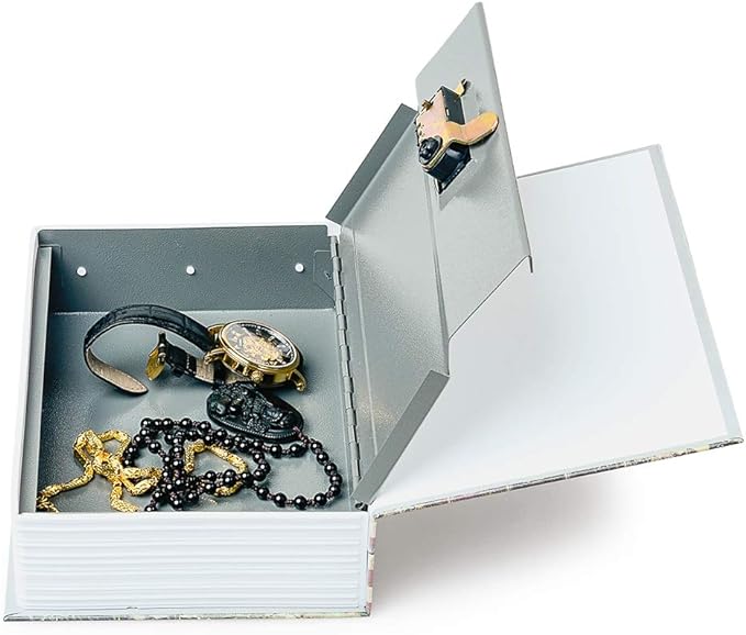 Diversion Book Safe Storage Box (9.5"×6"×2.2"), Dictionary Secret Safe Can with Security Key Lock, Diversion Book Hidden Safe (Paris,Key) - Image 4