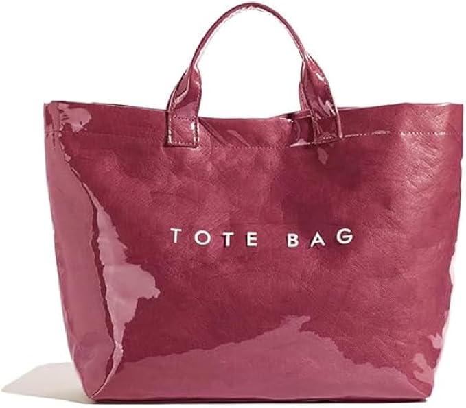 Lushandy PVC Tote Bag for Women Jelly Beach Bag Top Handle Hobo Handbag | Water-Resistant, Wipe Clean, Lightweight by Lushandy