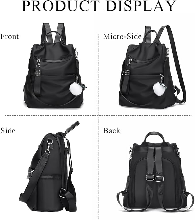 Fashion Anti-Theft Backpack Women,Waterproof Ladies Backpack Girls Casual Daypack Work Travel Rucksack Shoulder Bag(Blue) - Image 5