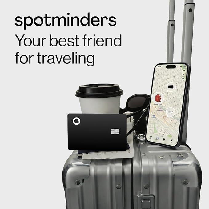SPOTMINDERS Apple MFi Certified Credit Card Wallet Tracker PRO 4-Pack (iOS Only) Works with Apple Find My Rechargeable Tracking Card for Wallet IP68 0.07in Slim iPhone Item Finder for Luggage or Purse - Image 2