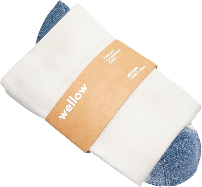 Wellow Knee High Compression Socks for Men & Women, 18–25 mmHg, Bamboo Viscose, Swelling Relief by WellowCompressionSocks