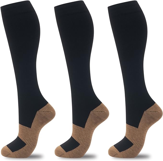 fenglaoda Compression Socks for Women Men 3 Pairs Graduated Compression Support Circulation Socks for Nurses by fenglaoda