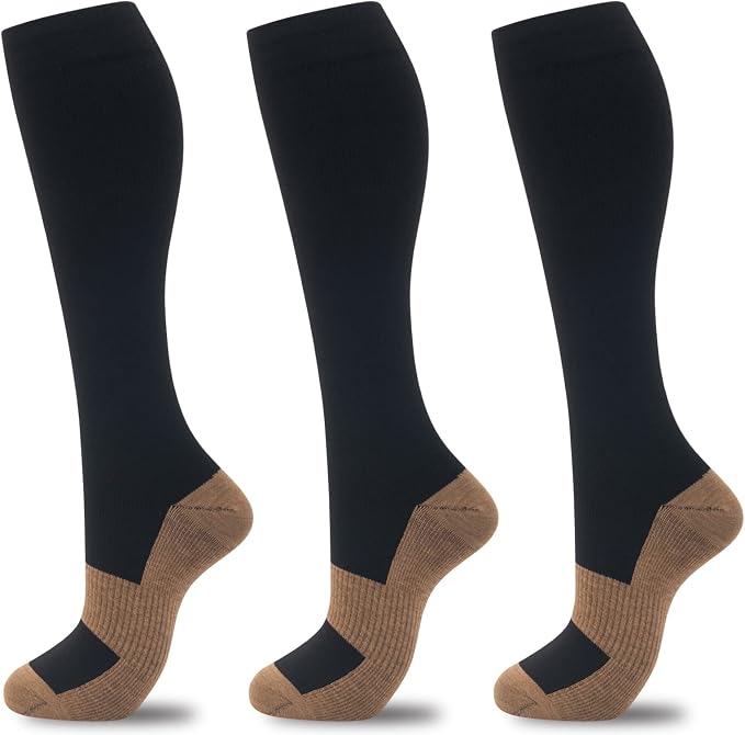 fenglaoda Compression Socks for Women Men 3 Pairs Graduated Compression Support Circulation Socks for Nurses by fenglaoda