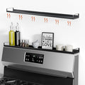 Bumusty 30" Adjustable Magnetic Stove Top Shelf, Matte Black | Expandable Spice Rack with Strong Magnetic Hold for Seasoning Storage and Kitchen Counter Organization by BUMUSTY