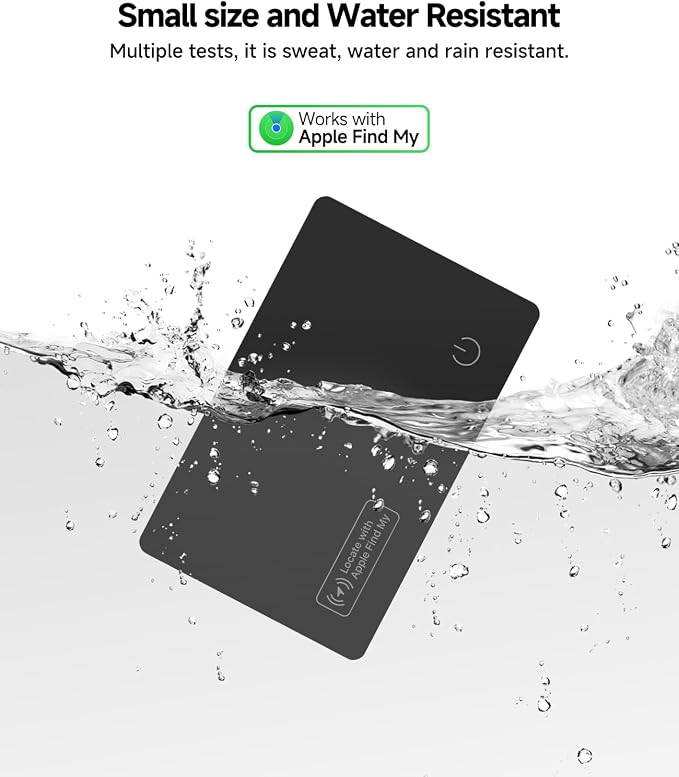 4-Pack 2026 Air Card Tag Tracker Wallet Tracker Card| Ultra Slim 0.07in, IP68 Waterproof | Works with Find My (iOS) | for Wallets, Keys, Luggage,Bags - Image 6