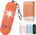 Personal Safety Alarm - Waterproof Rechargeable Security Alarm - 140dB Extra Loud Siren & Strobe Light - Self Defense Keychain - Gift for Women, Teenagers, College Girls, Seniors (Orange) by Unknown