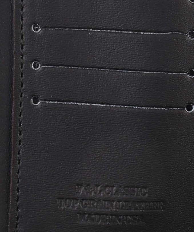 RFID Blocking Men's Tri-fold Vintage Biker Cowhide Leather Steel Chain Wallet,Snap closure, Made In USA,tc315-40,eagle head,black - Image 4