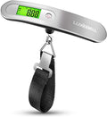 Digital Luggage Scale Vacation Travel Essentials Accessories Gifts for Traveler Portable Suitcase Handheld Weight Scale 110 lbs Hanging Baggage Travel Must Haves by Luxebell