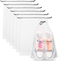 Teskyer Shoe Bags for Travel, Waterproof Drawstring Shoe Bags, 6 Pack | 15.7" x 11.8" Fits Most Shoes, Reusable PE Material, Tear-resistant Design, Travel Essentials for Organized Packing by TESKYER