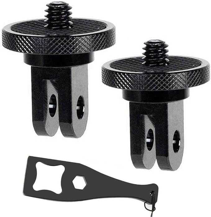 Aluminum Camera Tripod Adapter 1/4"-20 Conversion Adapter Mounts Compatible with Gopro Action Cameras Insta360 and Other Standard 1/4 Accessories, Quarter Inch Mount Adapter (Type AA) - Image 3