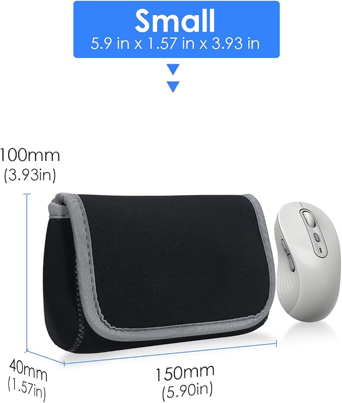 LENTION Storage Small Pouch Bag Cases for Accessories Laptop MacBook Power Adapter, Wireless Mouse, iPhone Charger, Cellphone, Power Bank, Cord Travel Cable Electronic Organizer - Dark Gray | Compact Tech Storage Fits Laptop Adapter, Mice, Charger, Pow... - Image 2