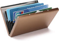 Stainless Steel Credit Card Wallet RFID Blocking Metal Case Pocket Business Card Holder for Women and Men by LOUEBICA