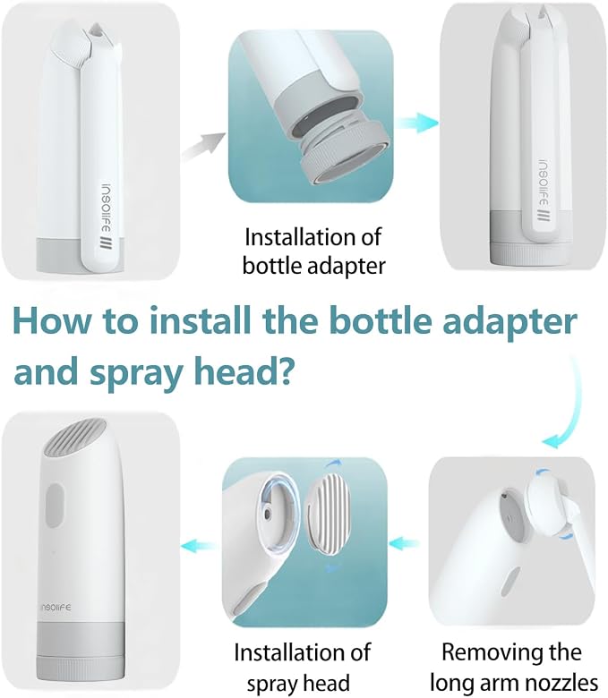 Insolife® Portable Bidet | High Pressure Travel Bidet 350ml | 2 Pressure Modes, IPX7 Waterproof, USB Rechargeable Personal Hygiene on Trip & Daily Use - Image 5