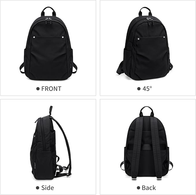 Mini Backpack for Women Fashion Small Backpack Purse Lightweight Daypack for Work Trave Daily,Black - Image 7