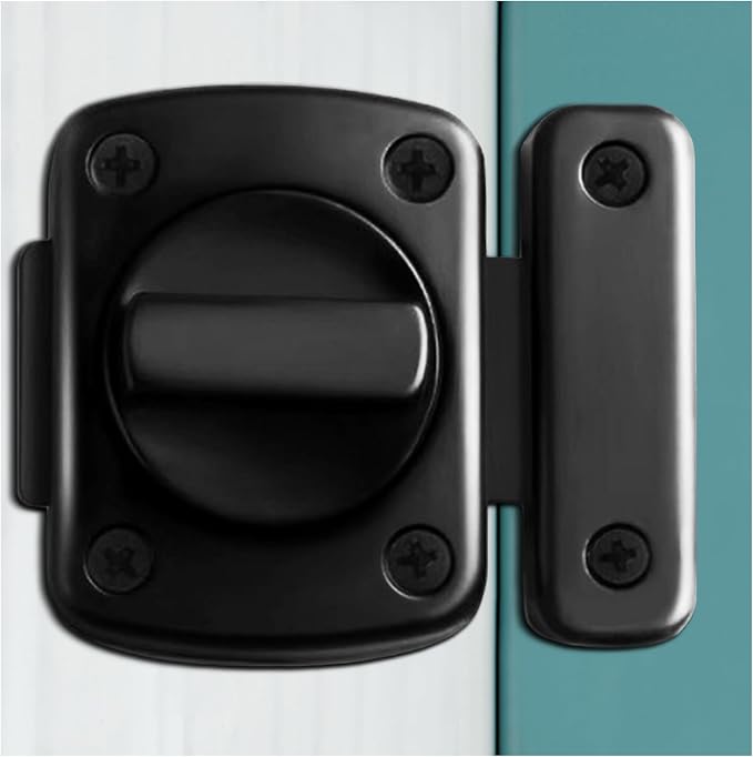 Inner Door Reinforcement Locks Latch,Anti-Pry and Sturdy | Zinc alloy french door lock resists forced entry,storm door latch safety lock,easy DIY install,for bedrooms,bathrooms,RV by ANTEISI