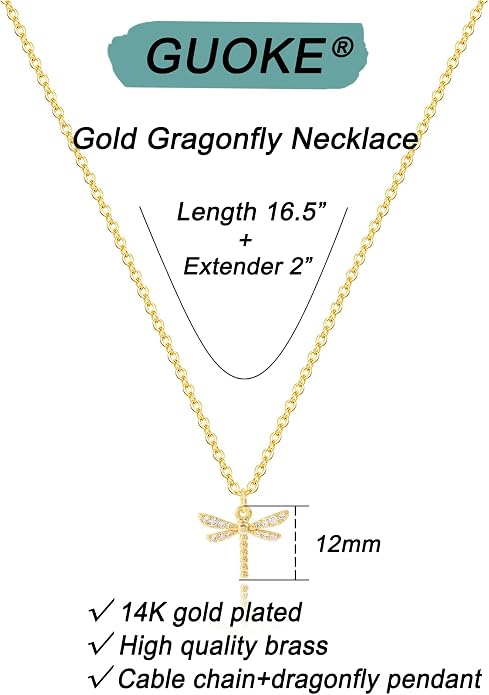Gold Necklace for Women, Dainty Charm Pendant Necklace Jewelry Gift | 14K Gold Plated, Cute, Delicate, Adults, Non Tarnish, Hypoallergenic, Accessories - Image 6