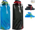 Collapsible Water Bottles for Travel – 23oz Foldable Water Bottle with Carabiner,Leakproof BPA-Free Water Jup, Portable Reusable Water Bottle for Hiking,Sports,Camping,Biking by LuLuya
