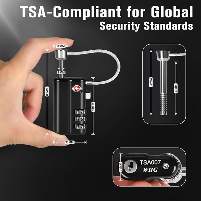 TSA Approved Gun Case Lock - Heavy-Duty Guns Case Lock with Durable & Cut Resistant Alloy Steel Shank Gun Lock, Secure TSA Locks for Guns Case for Firearm Travel Case, Pistol Cases and Rifle Cases - Image 2