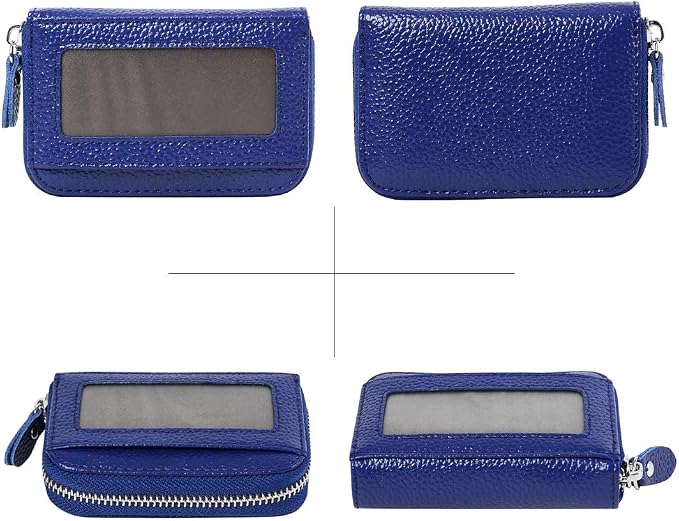 Women's RFID Blocking 12 Slots Credit Card Holder Leather Accordion Wallet - Image 3