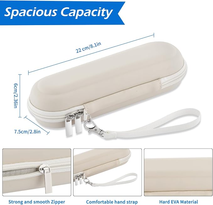 Toothbrush Travel Case for Oral B/Oral-B Pro 1000 1500 5000 7000 & Philips Sonicare 4100 1100 5300 5100 6100/iO Electric Toothbrush, Hard Protective Storage Bag (Starlight case&toothbrush cap) - Image 3