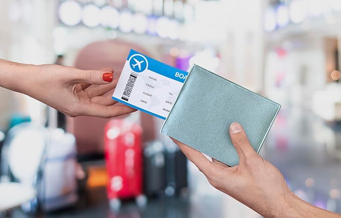 Chambray RFID Genuine Leather Passport Wallet - Image 7