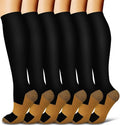 COOLOVER Copper Compression Socks for Women and Men(6 Pairs)-Best Support for Running, Athletic, Travel by COOLOVER