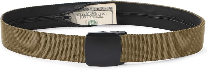 SUOSDEY Travel Money Belt, Nylon Hidden Money Pocket Belt with Plastic Buckle by SUOSDEY