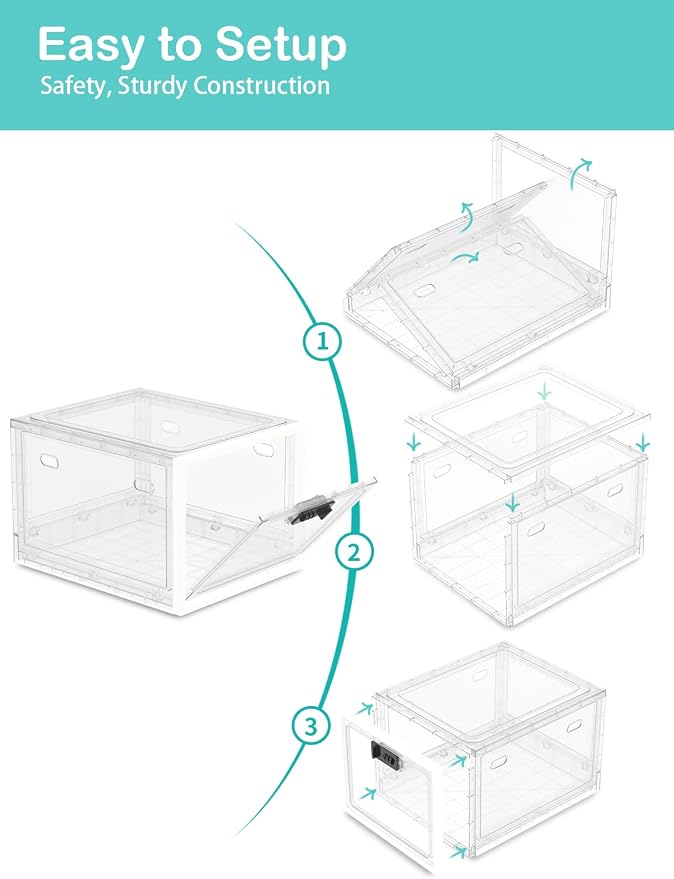 Large Medicine Lock Box for Safe Medication, Lockable Storage Box for Snacks Food, Phone Lock Boxes with Combination Code for Home/Dorms/Office Storage Lockers - Image 5