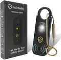 Personal Alarm for Women, Men, Kids, Elderly, Self Defense - Designed by Women 140DB Extra Speakers Alarm with Strobe Light, Rechargeable, Safety Alarms and Premium Keychain (Carbon Black) by Unknown