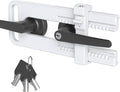 AST Childproof Double Door Security Lock, Adjustable Keyed French Door Lock | Lockout device for knobs and handles of double doors, prevent kick ins, Kids proof barricade, bigger adjustment, matte white by ASTLockHardware