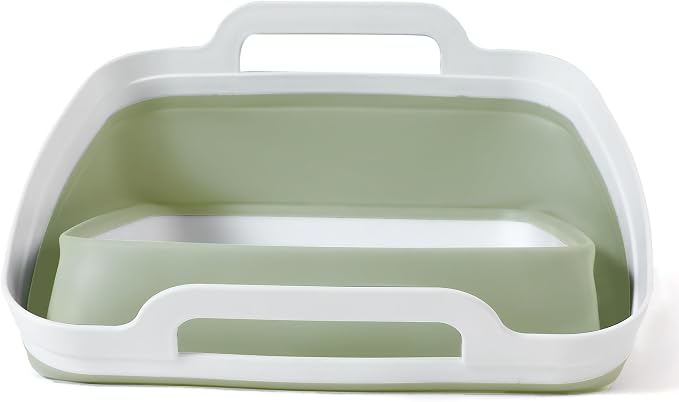 FOSJGO Collapsible Dish Basin with Drain Plug, Foldable Sink, 2.4 Gal (9L) | Space-Saving Wash Basin for Kitchen, Baby Bottles, Vegetable Washing, Camping, RV and Party Beverage Tubs - Image 4