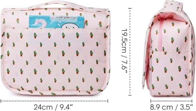Narwey Small Hanging Travel Toiletry Bag for Women, Travel Bag for Toiletries, Makeup Bag Organizer Make Up Bags Cosmetic Bags for Girls - Image 6
