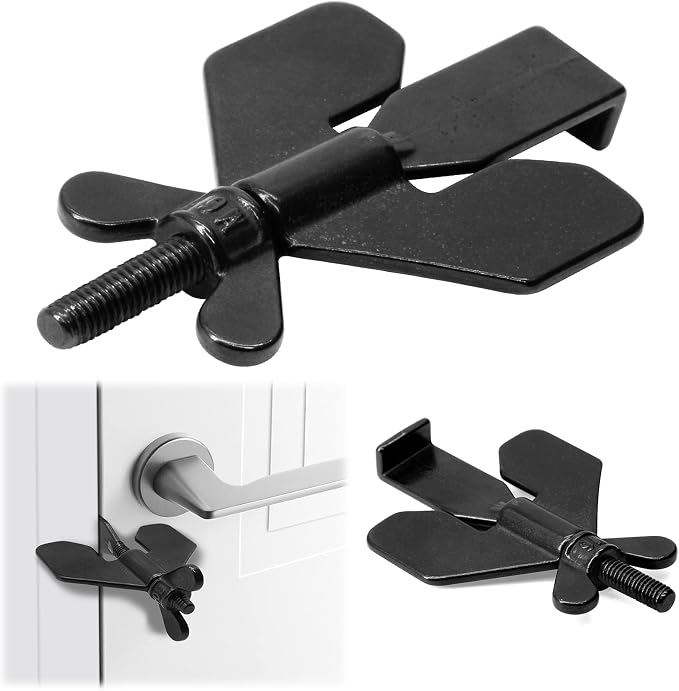 2 PCS Portable Door Lock,Door Lock,Home Security Door Locker Travel Lockdown Locks for Additional Safety and Privacy Protion,Door Lock Security Devices,for Home Hotel School Apartment by IRONDIY