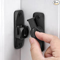 2 Packs Matte Black Barn Door Latches,90/180 Degree Gate Lock_B | Zinc Alloy Right Angle Door Lock Latch,Flip Gate Latches,Sliding Door Latch Lock,for Cabinets,Fence Gates,Pet Cage by INIRET