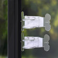 Sliding Door Lock 2Pack Transparent, Child & Pet Safety, No Drill | Adhesive latch childproof for sliding glass doors, windows, closets, showers & RV. Easy install & remove. Renter friendly by Bstsilver