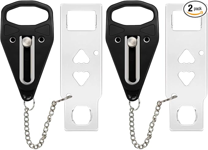 Ajlve Portable Door Lock，Extra Lock for Home, Hotel & Apartment | Hotel Travel Door Lock Security for Home, Enhance Privacy & Safety While Traveling, Protect Family Security (2Red) by Unknown