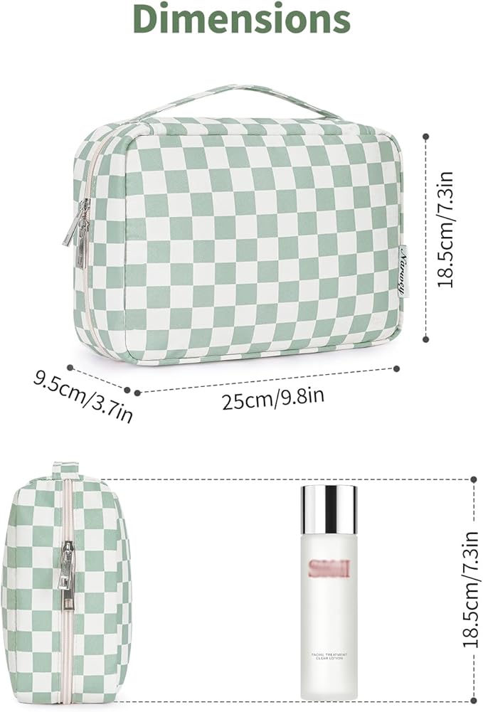 Narwey Small Hanging Travel Toiletry Bag for Women, Travel Bag for Toiletries, Makeup Bag Organizer Cosmetic Bags Make Up Bags for Girls - Image 4