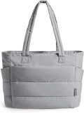 BAGSMART Tote Bag for Women, Lightweight Puffy Tote Bag with Compartments Shoulder Bag Handbag for Travel, Work, Gym | Lightweight by BAGSMART