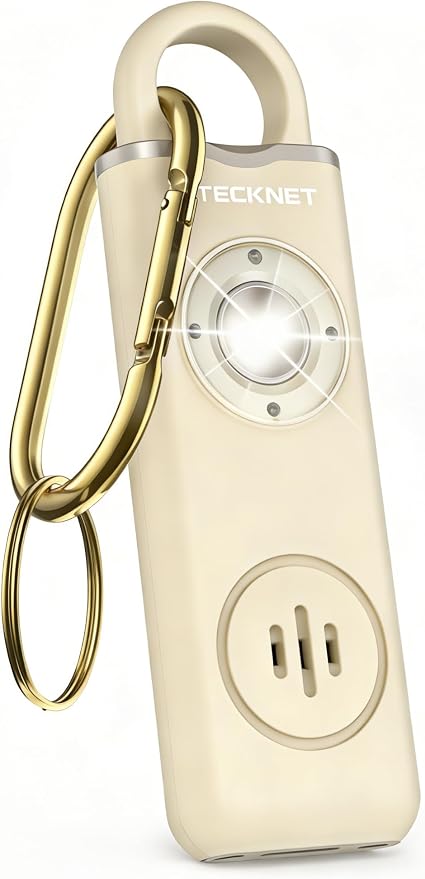 TECKNET Rechargeable Personal Safety Alarm for Women, 130dB Self Defense Keychain Alarm with SOS Strobe Light, Low Battery Notice, Personal Alarm Loud Siren Safety Keychain for Girls Kids Elderly by Tecknet